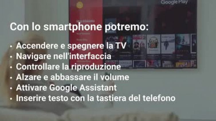 Lo smartphone diventa il telecomando delle Android TV