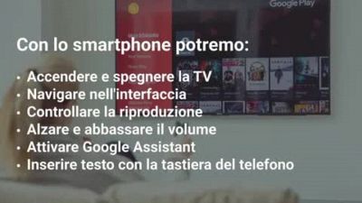 Lo smartphone diventa il telecomando delle Android TV