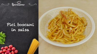 Ricetta per i pici toscani in salsa