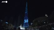 Dubai, lo spettacolo pirotecnico per festeggiare l'arrivo del 2022