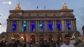 Parigi, i monumenti della citta' si illuminano di blu per la presidenza francese dell'Ue