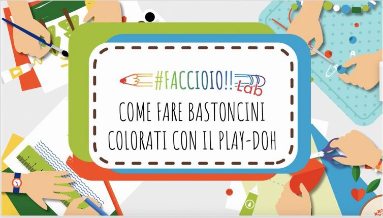 Facciamo dei bastoncini colorati con il Play-doh