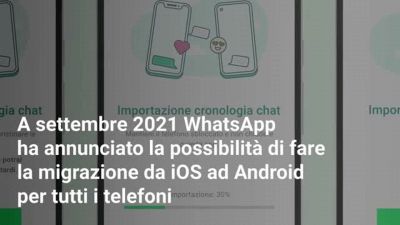 WhatsApp: arriva la migrazione delle chat