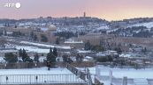 Neve a Gerusalemme, la Citta' santa imbiancata