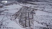 Maltempo: Iraq, la neve ricopre un campo per sfollati yazidi in Kurdistan
