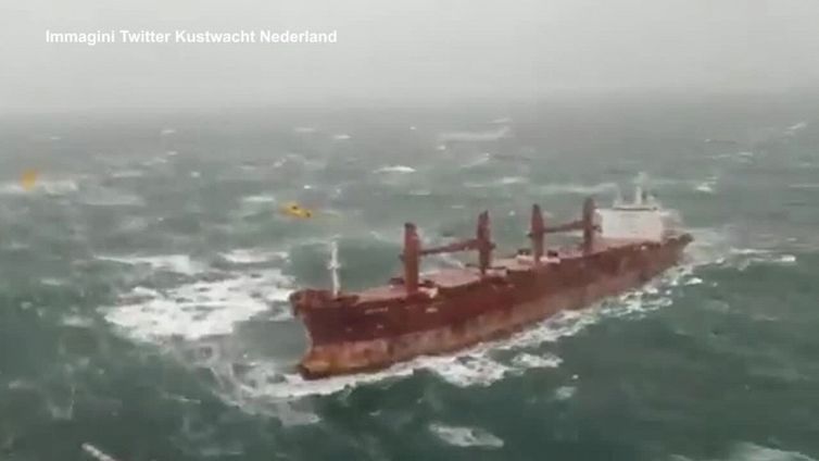 Olanda: tempesta Malik causa collisione tra due mercantili