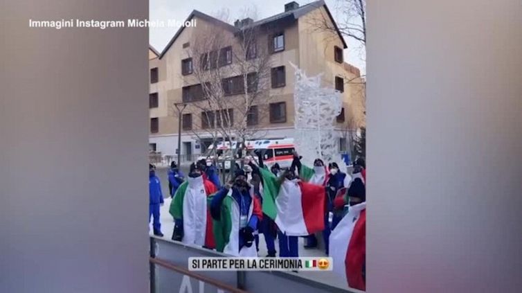 Olimpiadi, la portabandiera azzurra Michela Moioli: "Si parte per la cerimonia"