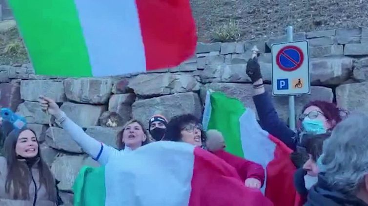 Pechino 2022, festa a Cembra per l'oro di Amos Mosaner