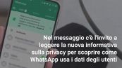 Il nuovo messaggio di WhatsApp agli utenti