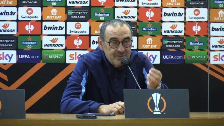 Europa League, Sarri: "Il terreno dell'Olimpico e' uno dei piu' brutti d'Europa"