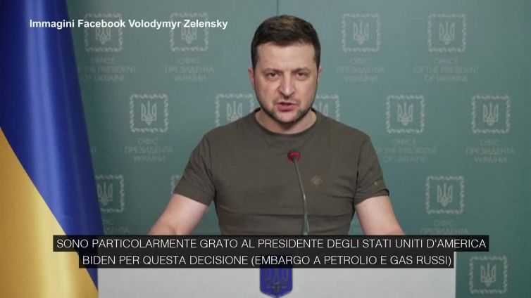 Ucraina, Zelensky: "Ringrazio Biden per le misure su petrolio e gas"