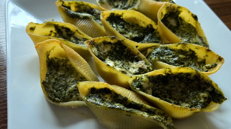 Ricetta per i conchiglioni ripieni di ricotta e spinaci