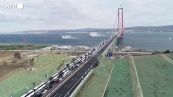 Turchia, Erdogan inaugura il ponte sospeso piu' lungo del mondo