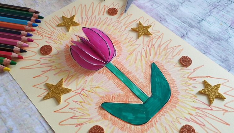 Come fare un quadro con un tulipano