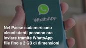 WhatsApp come WeTransfer? L'esperimento in Argentina