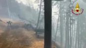 Incendi, rogo in un bosco a Vezza d'Oglio nel Bresciano