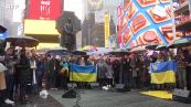 New York, l'esibizione degli attori di Broadway a sostegno dell'Ucraina