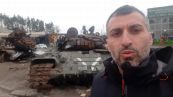 Ucraina, i relitti dei tank russi a Borodyanka