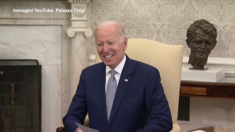 Draghi all'incontro con Biden: "Se Putin pensava di dividerci ha fallito, ora piu' uniti"