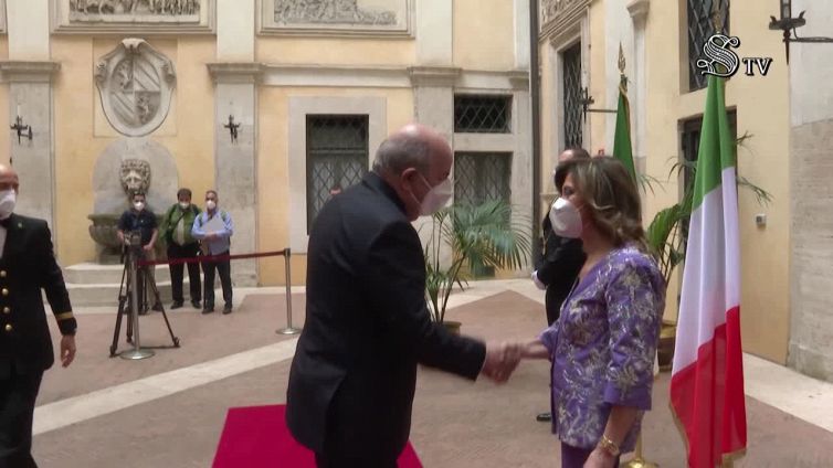 Senato, Casellati riceve il presidente dell'Algeria Abdelmadjid Tebboune