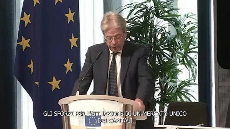 Ue, Gentiloni: "Un mercato unico dei capitali per superare le crisi"