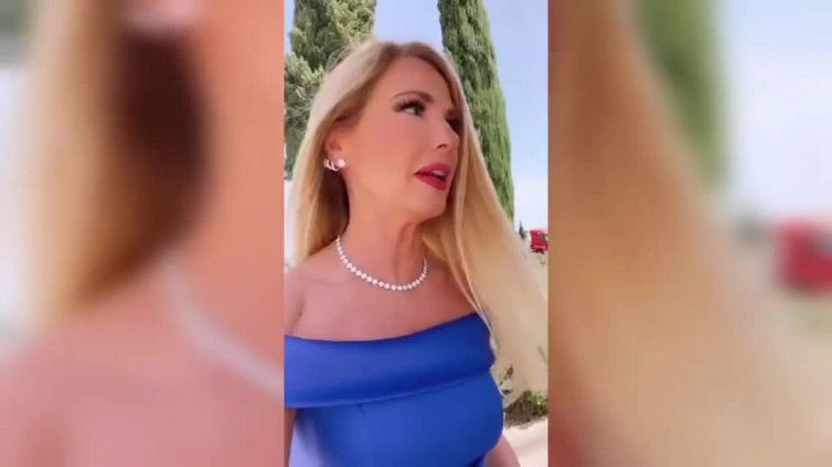 Federica Panicucci, spavento in autostrada