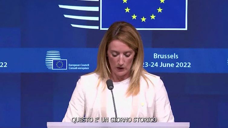 Ucraina, Metsola: "Giornata storica"