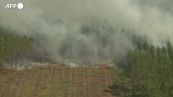 Francia, incendi in Gironda: le immagini aeree riprese da un elicottero