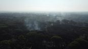 Incendio Pineta di Castel Fusano, le immagini aeree