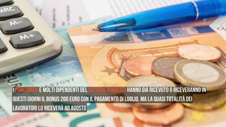 Bonus 200 euro, chi lo riceverà ad agosto e ottobre