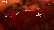 Incendio in California, le immagini aeree dello spaventoso "Oak Fire"