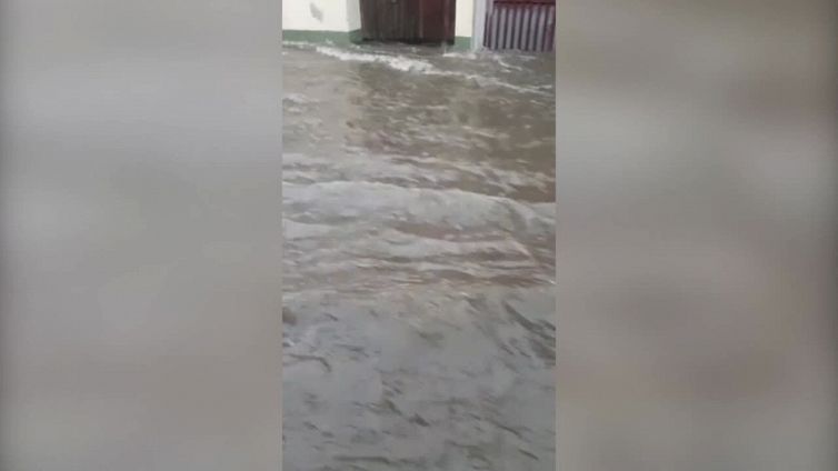 Maltempo in Sardegna, strade allagate a Pirri