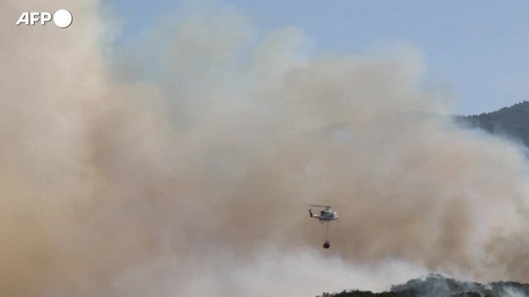 Incendi: Spagna, i vigili del fuoco lottano contro le fiamme in Aragona