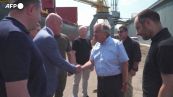 Ucraina, Il segretario generale dell'Onu Guterres visita il porto di Odessa