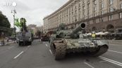 Ucraina: festa dell'Indipendenza, mezzi militari russi distrutti in mostra a Kiev