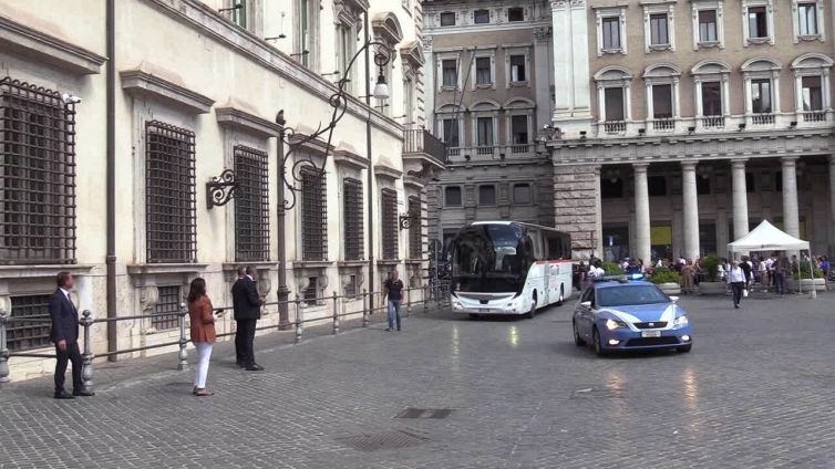 Pallavolo, gli azzurri campioni del mondo arrivano a Palazzo Chigi