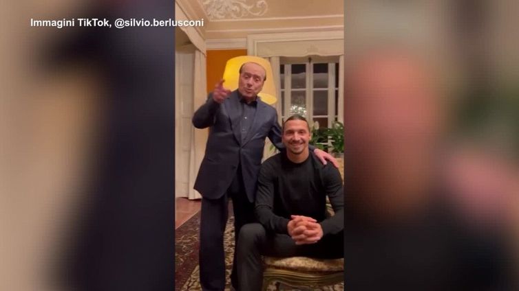Ibrahimovic ospite a casa Berlusconi: "Sono qui per insegnargli a giocare calcio"