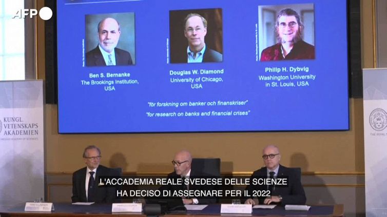 Nobel per l'Economia 2022 assegnato al trio americano Bernanke, Diamond e Dybvig