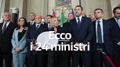 Governo, ecco i 24 ministri