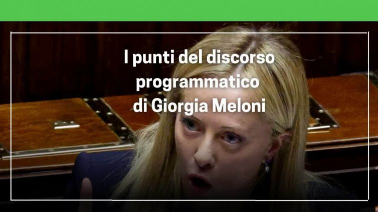 I punti del discorso programmatico di Giorgia Meloni
