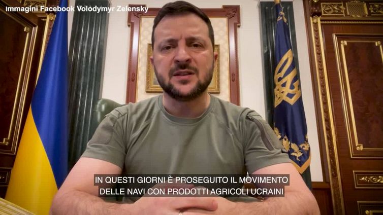 Ucraina, Zelensky: "A corridoi del grano serve protezione duratura"