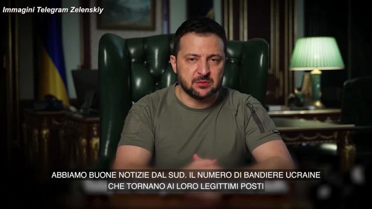 Zelensky: "Buone notizie dal sud, liberati 41 insediamenti"