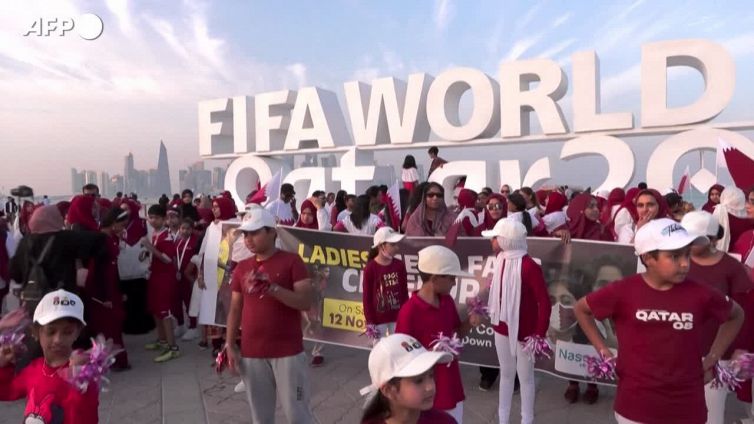 Qatar 2022, a Doha e' partito il countdown della Fifa per il fischio d'inizio dei Mondiali
