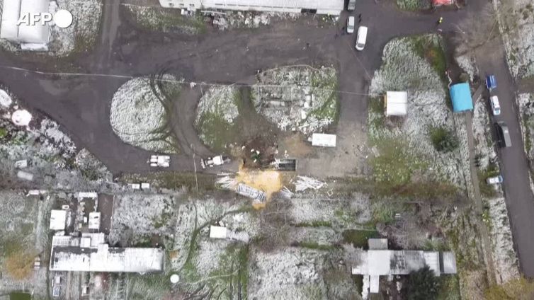 Missile caduto in Polonia, le immagini dall'alto del luogo colpito