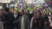 Siria, migliaia curdi in piazza contro gli attacchi turchi a nordest