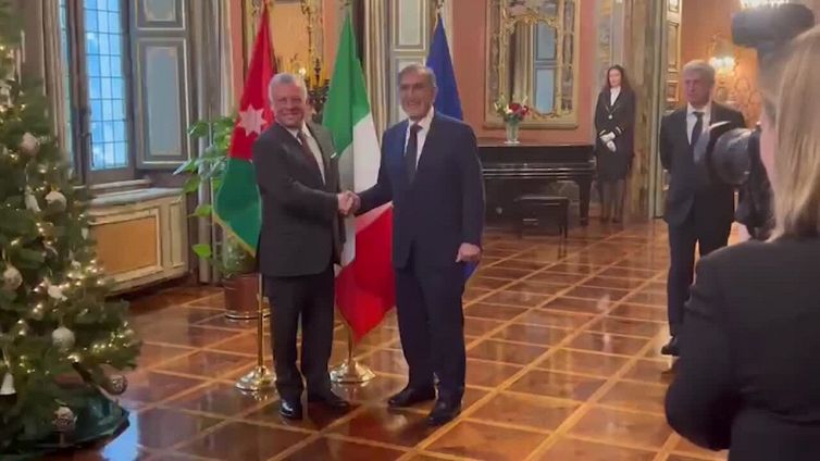 Senato, La Russa riceve il re di Giordania a Palazzo Giustiniani
