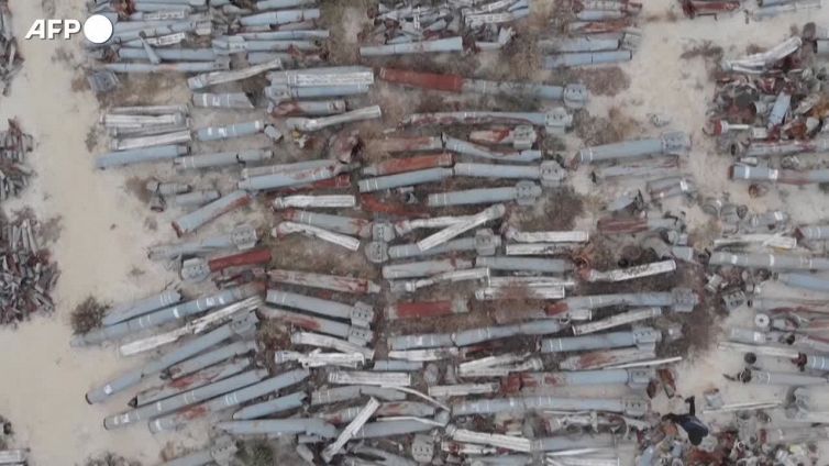 Ucraina, Kharkiv: "cimitero" di proiettili con frammenti di missili russi