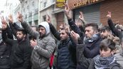 Parigi, manifestanti curdi a Place de la Re'publique
