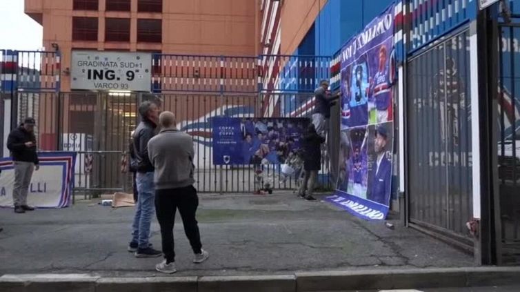 Vialli, l'omaggio dei tifosi della Samp