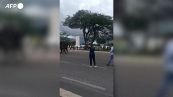 Brasile, la polizia a cavallo arriva davanti al Congresso
